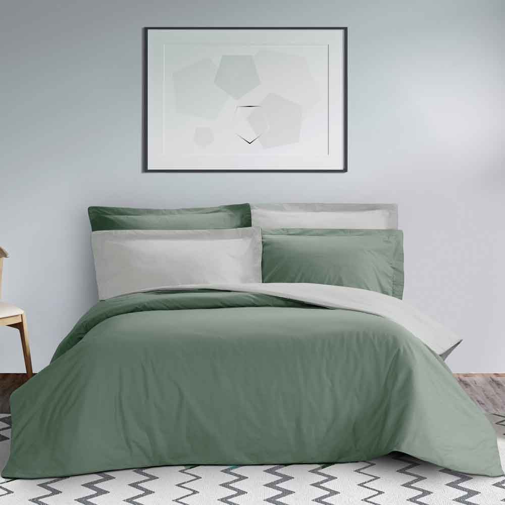 سرویس ملحفه ساتن کیسه ای رنگرزی سبز تیره