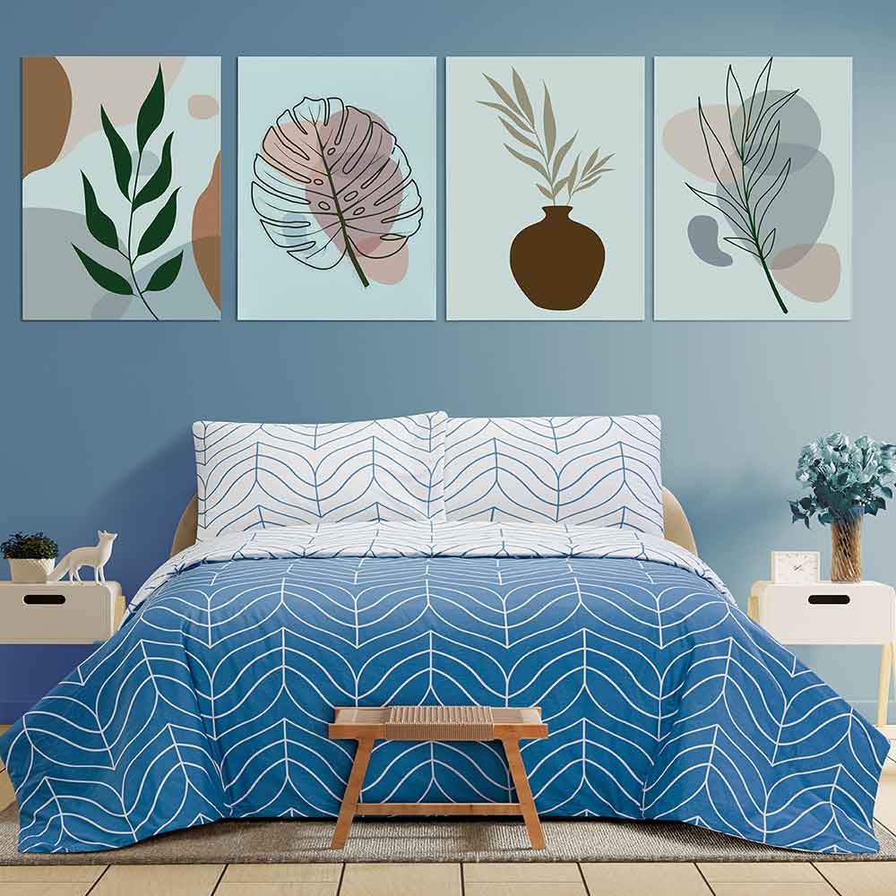 کیسه لحاف با رویه بالش پرنیان آبی