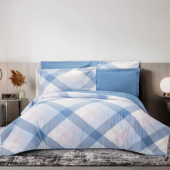 سرویس ملحفه ساتن کیسه ای شوپن آبی