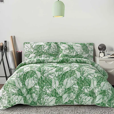 لحاف طرح‌دار با رویه بالش ریو سبز جنگلی