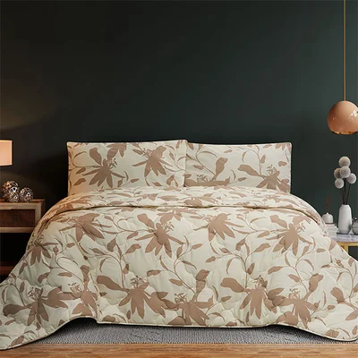 لحاف طرح‌دار با رویه بالش آیما شکلاتی