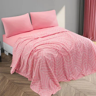 سرویس ملحفه روانداز پرنیان صورتی