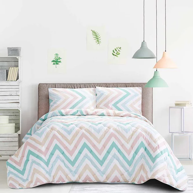 لحاف طرح‌دار با رویه بالش سوران